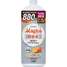 日本獅王 - Charmy Magica 酵素+ 除菌濃縮去油污洗潔精補充裝 880ml