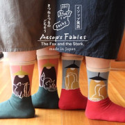 日本製造 - Aesop's Fables 混綿 女裝短襪
