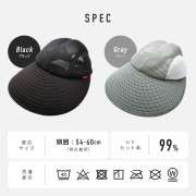 日本直送 - Coolpass 吸水速乾 防UV 99% UPF 50+ 防曬帽