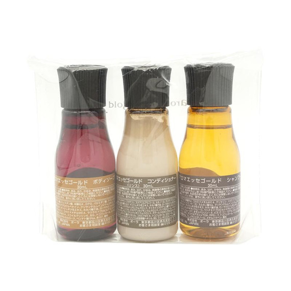 日本製造 - POLA aroma ess. gold 洗頭水/護髮素/沐浴露 旅行套裝