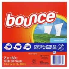 日本直送 - 美國 Bounce 防靜電衣物柔順紙 320張