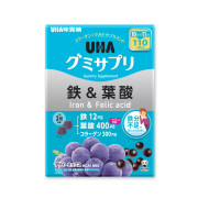 日本製造  - UHA Gummy Supplement Iron + Folic Acid (鉄+葉酸) 220 粒