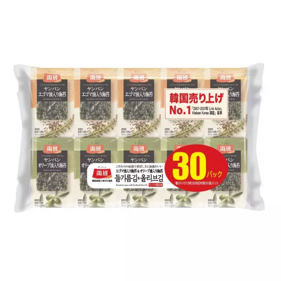 日本直送 - DONGWON Original Korean Seaweed 30入 (紫蘇油及橄欖油味)