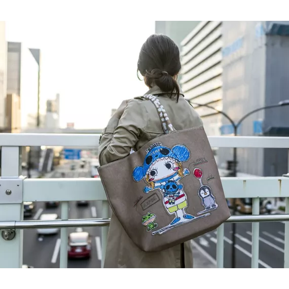 日本直送 - ilemer Happy Doll Large Tote Bag 